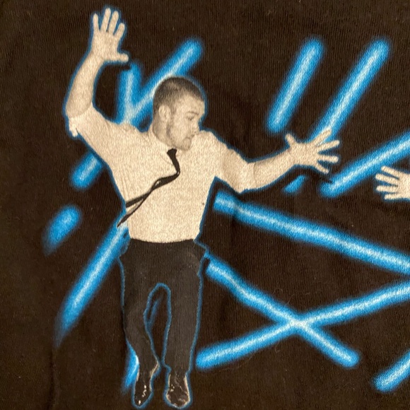 Justin Timberlake 2007 Concert Tour Black Short Sleeve T Shirt Womens S - Picture 5 of 11